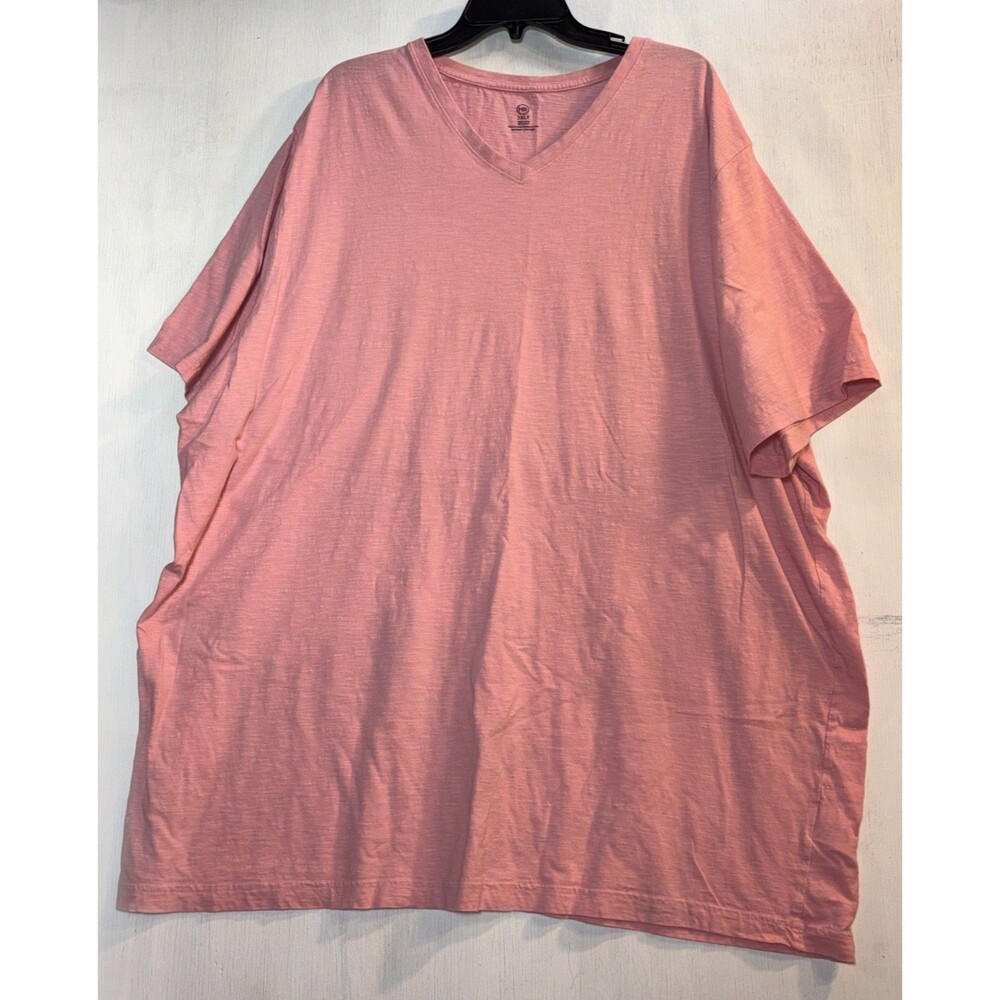 HB 3XL Womens Pink T Shirt Work Out Relax Short Sleeve V Neck